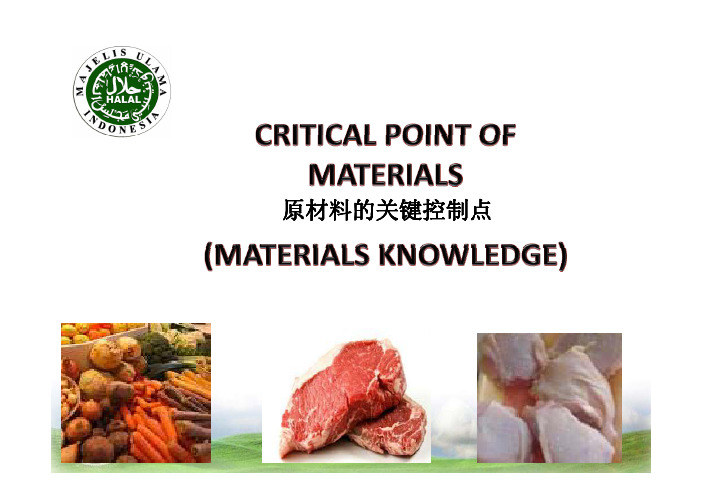halal认证原材料的关键控制点