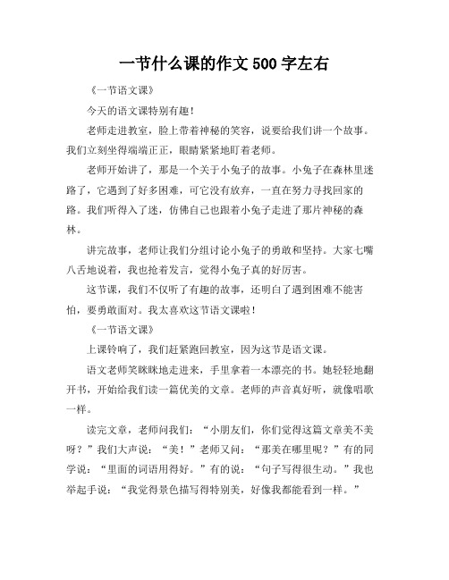 一节什么课的作文500字左右