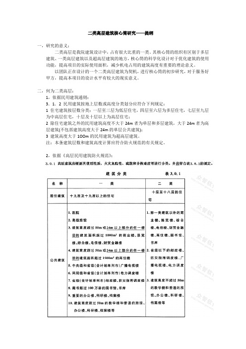 二类高层建筑核心筒研究