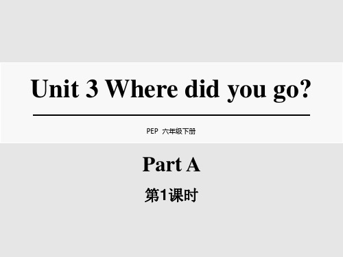 最新人教版六年级英语下册《Where did you go》ppt教学课件