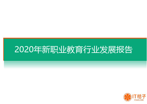 2020年新职业教育行业发展报告-IT桔子