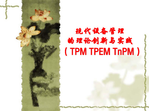 现代设备管理理论创新与实践(TPM TPEM TNPM)