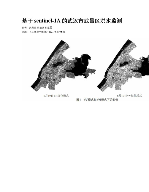 基于sentinel-1A的武汉市武昌区洪水监测