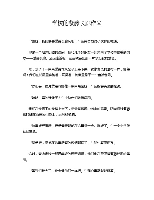 学校的紫藤长廊作文