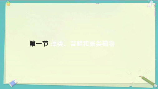 藻类、苔藓和蕨类植物ppt课件