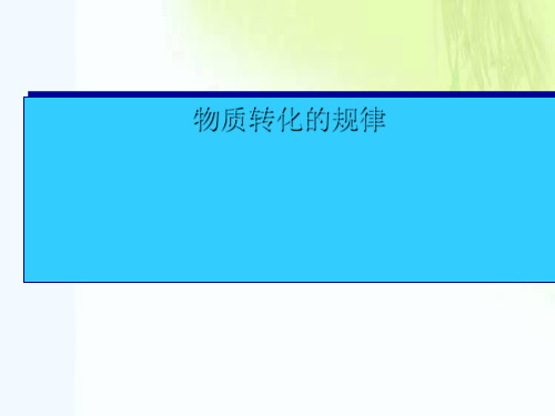 浙教版九年级科学上第二章第五节物质的转化第二课时物质转化的规律教学课件