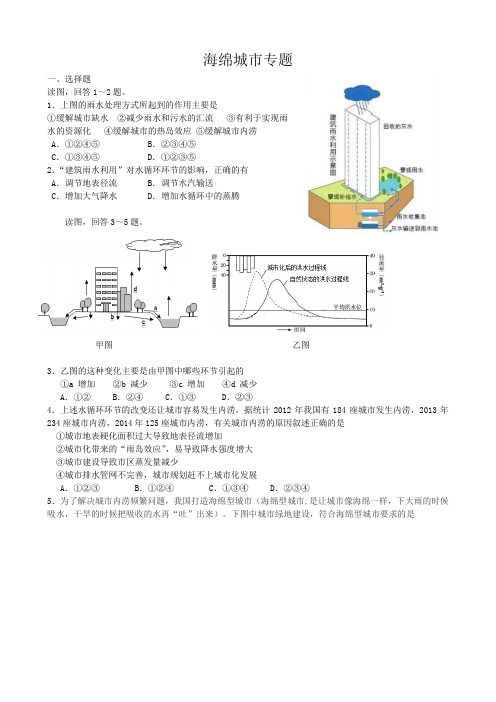 高考热点复习---海绵城市专题