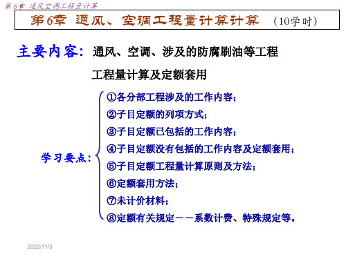 通风空调工程量计算方法大全课件