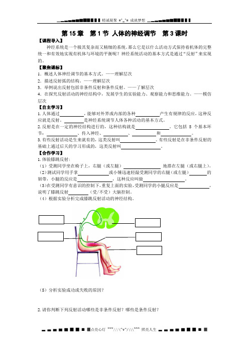 苏科版生物八上第1节《人体的神经调节》word教案二