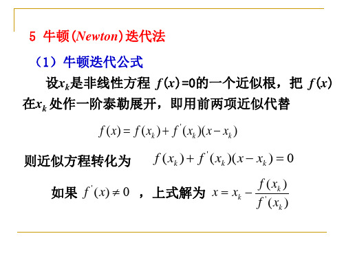 研究生数值分析(5)---牛顿迭代法