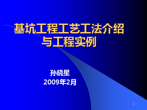 基坑支护、降水工艺工法介绍PPT课件