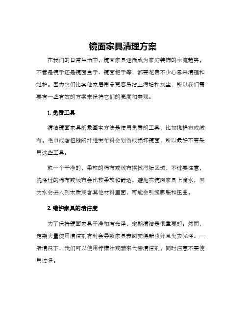 镜面家具清理方案