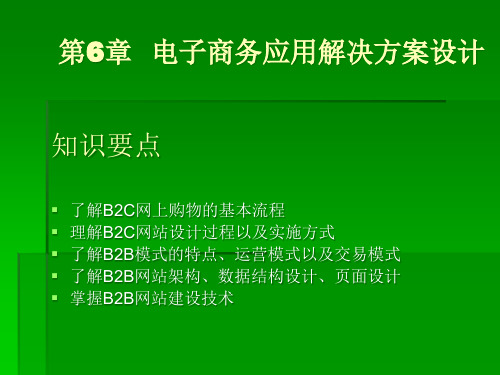 第6章电子商务应用解决方案设计精品PPT课件