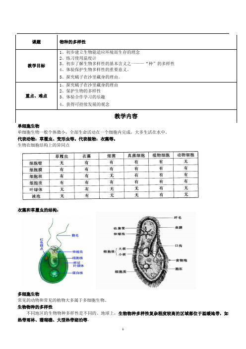 2.6 物种的多样性