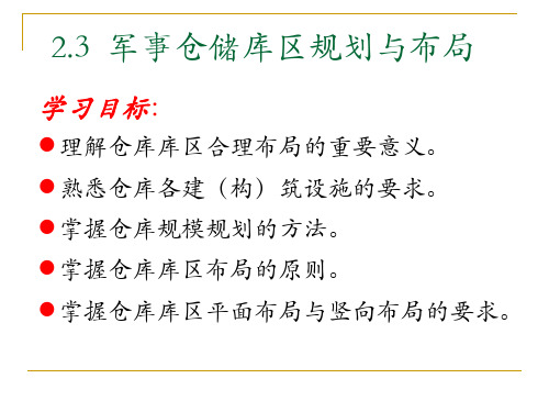 军事仓储与库存控制2.3 军事仓储库区规划与布局 - 副本