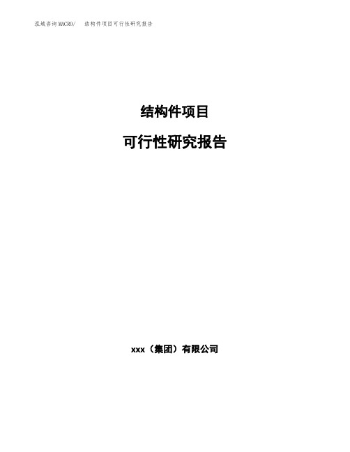 结构件项目可行性研究报告