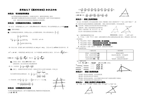 九年级《图形的相似》知识点归纳