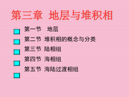 石油地质学第三章地层与沉积相ppt课件