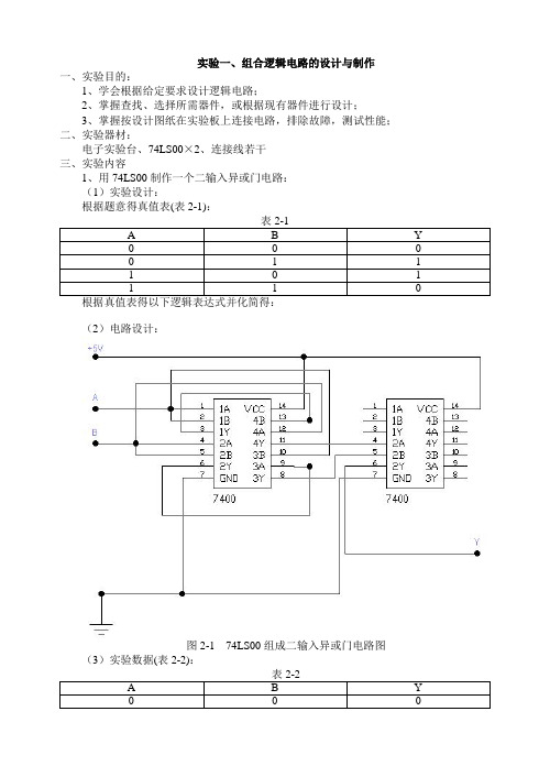 2011-2012数电实验报告样本