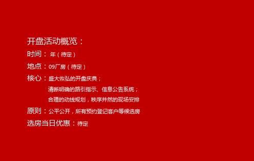 开盘活动案 连横 商业活动 房地产 商业中心 