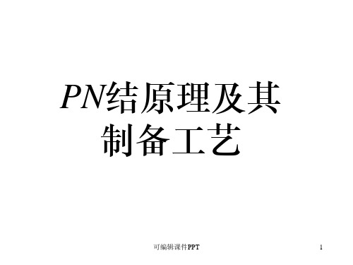 PN结原理及制备工艺PPT课件