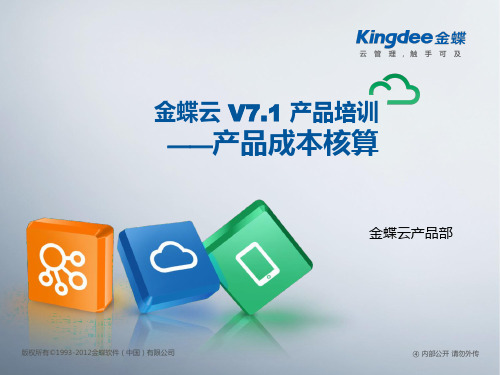 金蝶云K3 Cloud V7.1_产品培训_成本_产品成本核算