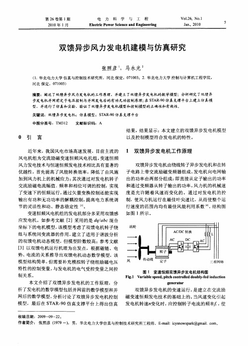 双馈异步风力发电机建模与仿真研究