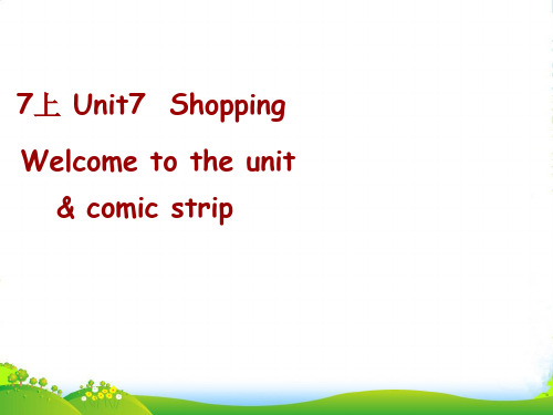 牛津译林英语 七年级上册Unit7Welcome to the unit(共15张PPT)