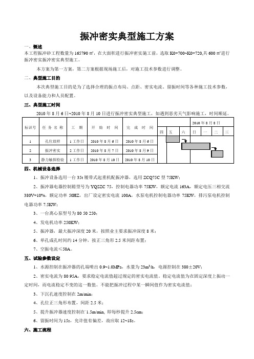 振冲密实典型施工方案