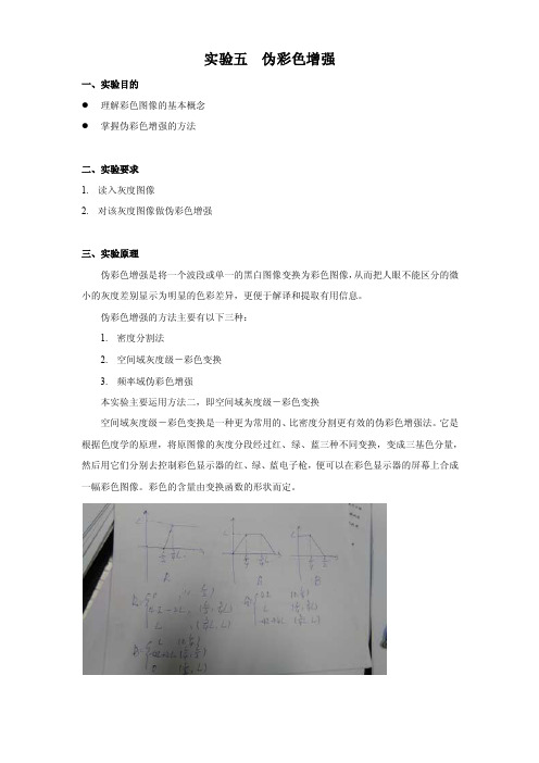 实验5伪彩色增强实验报告