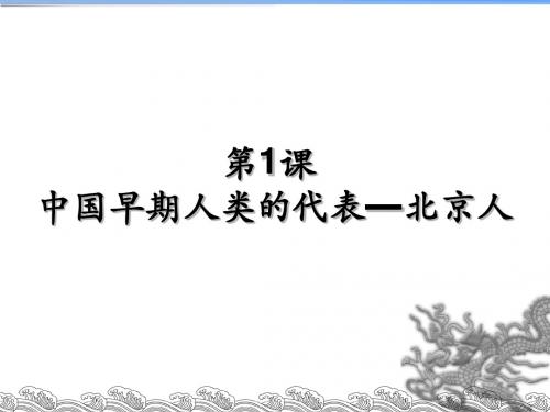 人教部编版七年级上册第一单元第1课 中国早期人类的代表——北京人 (共26张PPT)