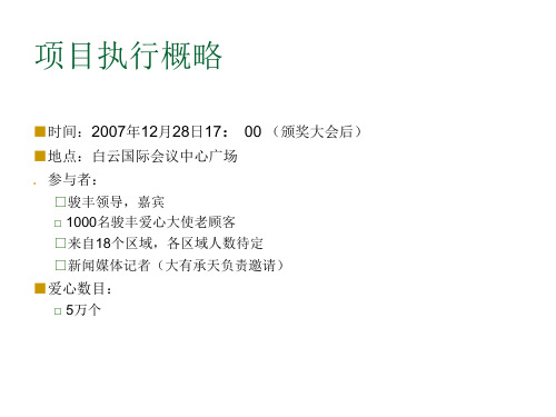 2008骏丰频谱爱心冲击吉尼斯执行方案