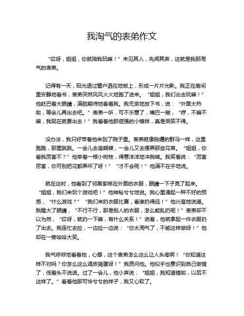 我淘气的表弟作文