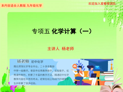 最新中考化学复习专项复习5化学计算教育课件