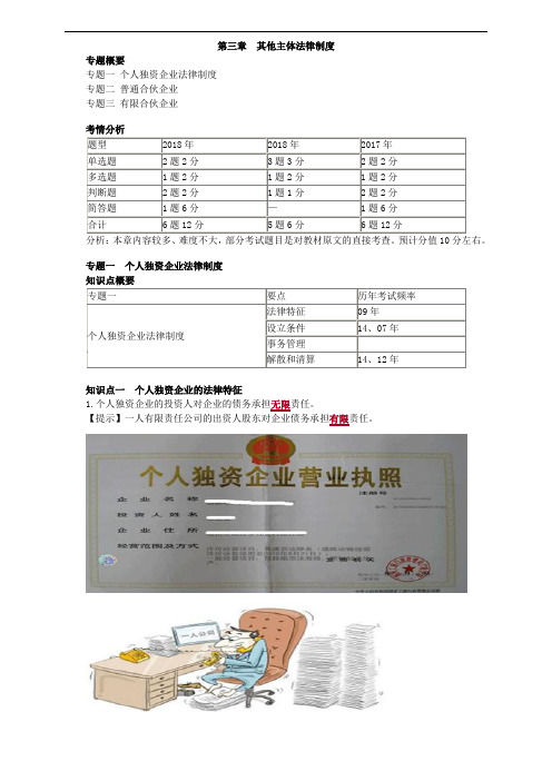 2019年中级会计资格第三章 其他主体法律制度