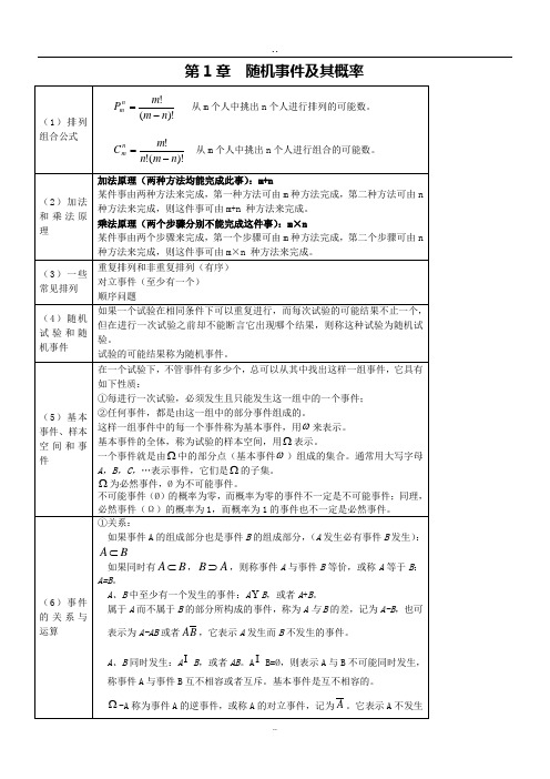 概率论与数理统计公式整理(超全免费版)