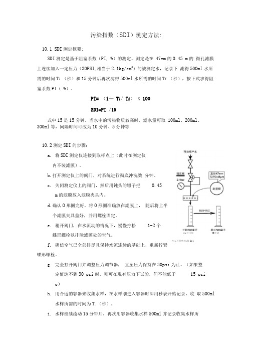 污染指数测定方法