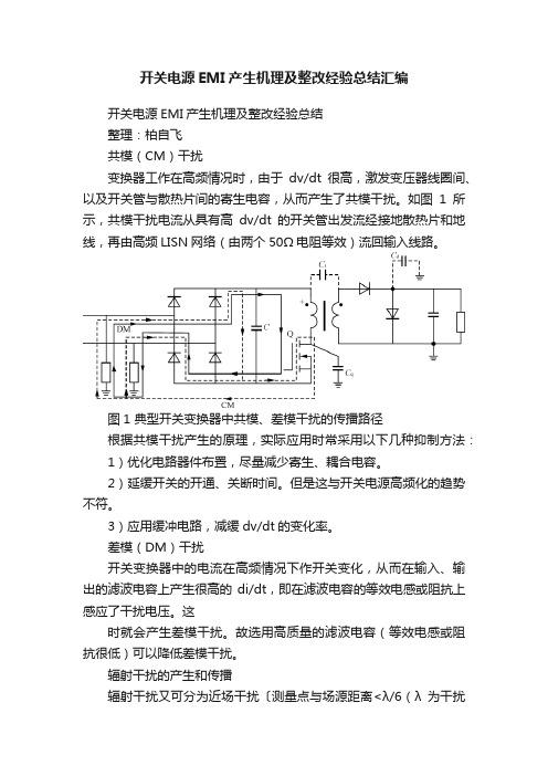 开关电源EMI产生机理及整改经验总结汇编