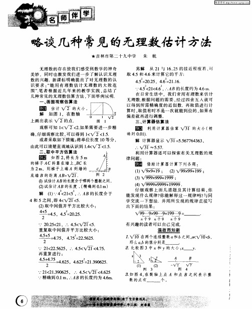 略谈几种常见的无理数估计方法