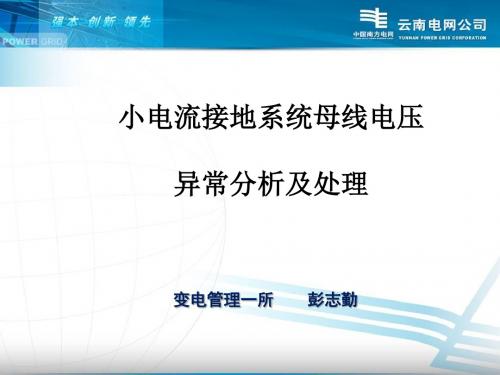 小电流接地系统母线电压异常分析及处理