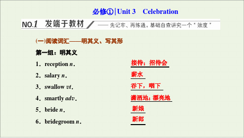 高考英语一轮复习Unit3Celebration课件北师大版必修