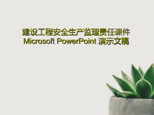 建设工程安全生产监理责任课件 Microsoft PowerPoint 演示文稿68页PPT