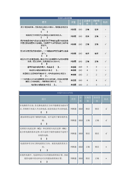 电工、电子技术1-北理-网络教育-作业