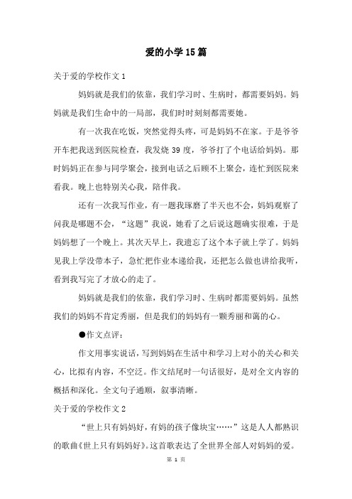 爱的小学15篇