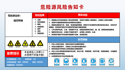 危险源风险告知卡