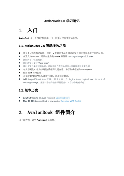 AvalonDock学习笔记_修订版
