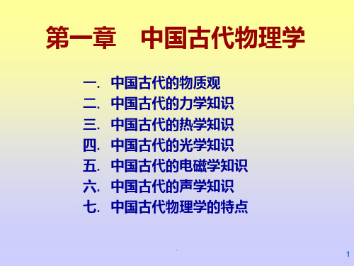 中国古代物理学PPT课件