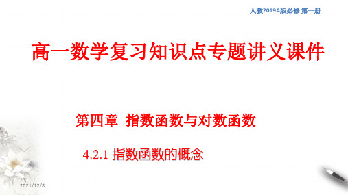 高一数学复习知识点专题讲义课件25---指数函数的概念