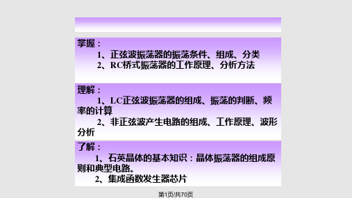 变压器耦合LC正弦波振荡器根据放大电路的组态PPT课件