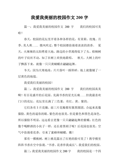 我爱我美丽的校园作文200字